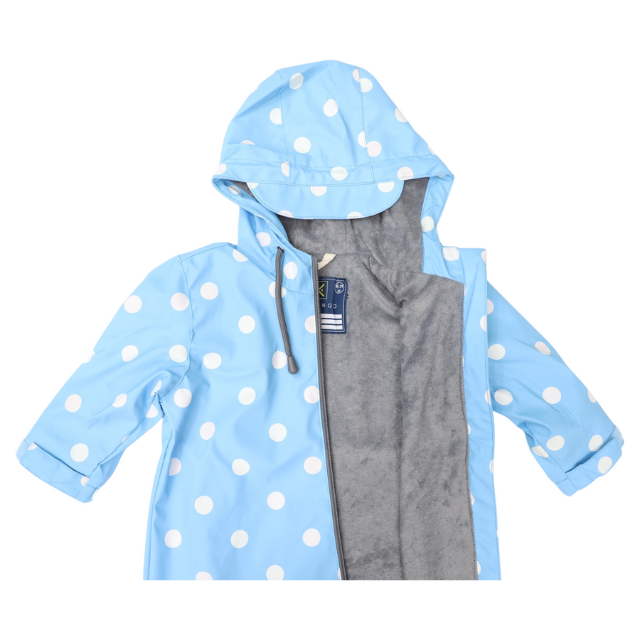 Colour Change Polkadot Rain Suit Blue