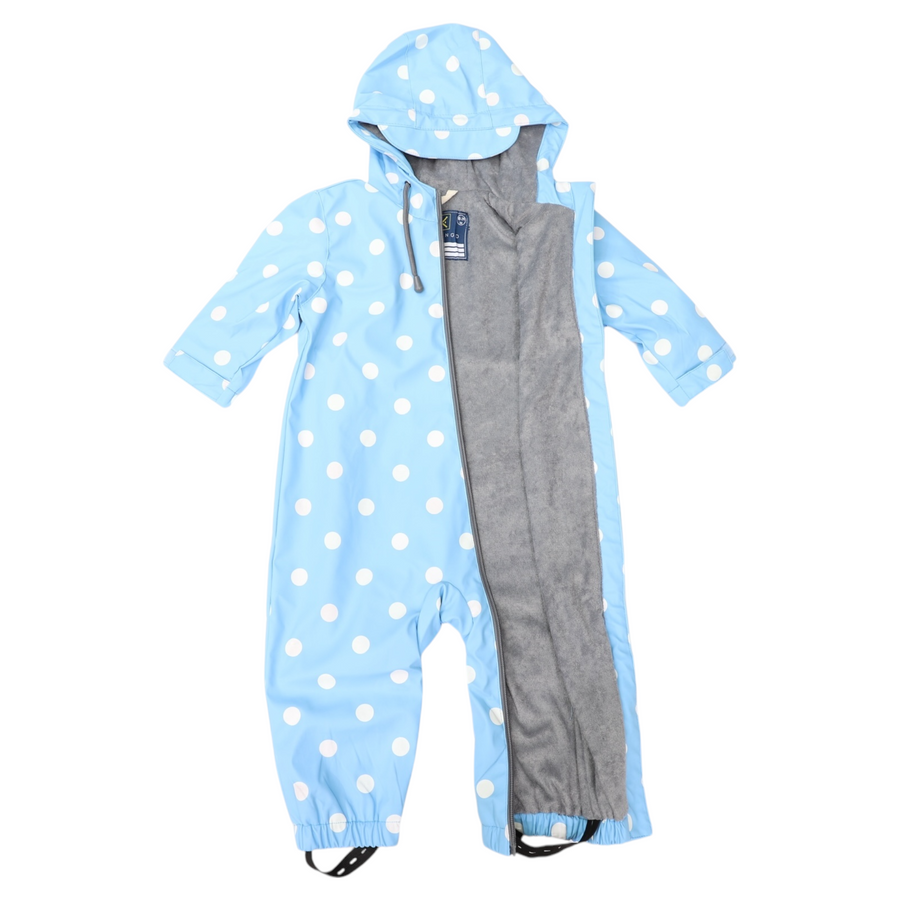 Colour Change Polkadot Rain Suit Blue