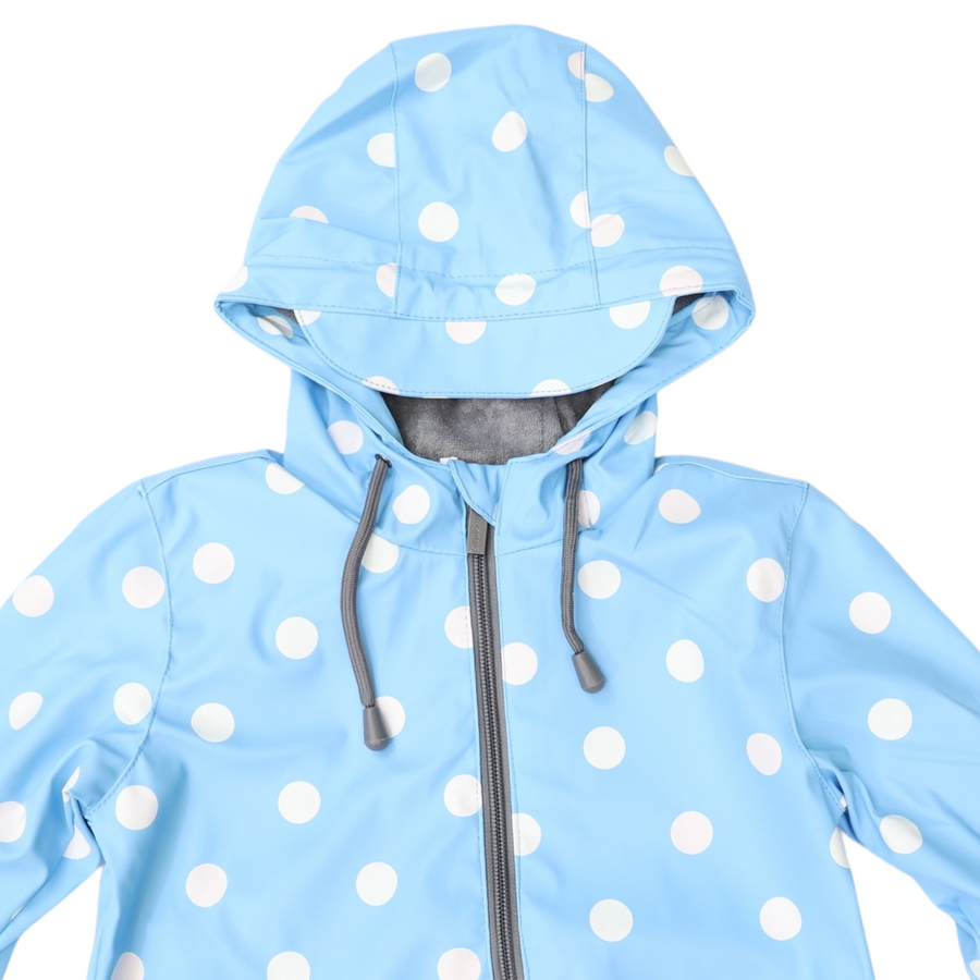 Colour Change Polkadot Rain Suit Blue