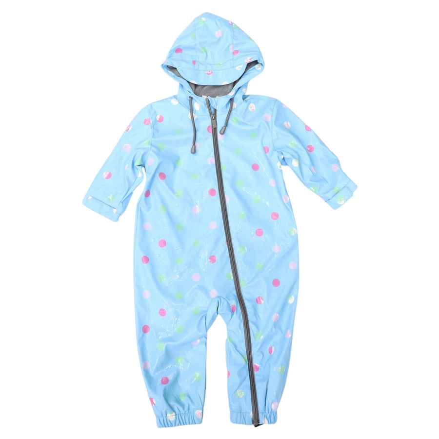 Colour Change Polkadot Rain Suit Blue