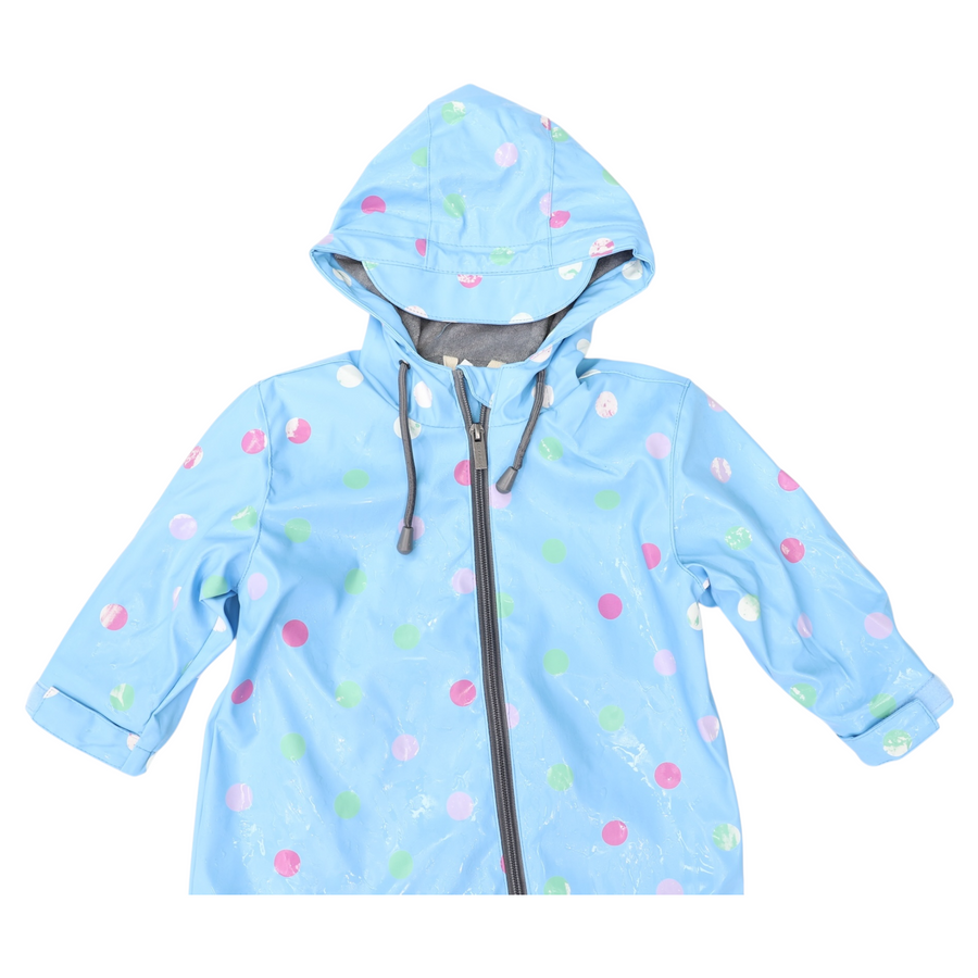 Colour Change Polkadot Rain Suit Blue