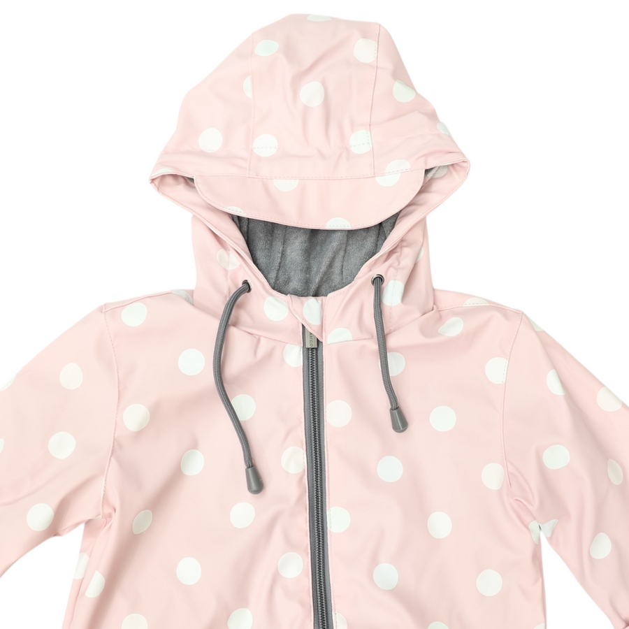 Colour Change Polkadot Rain Suit Pink