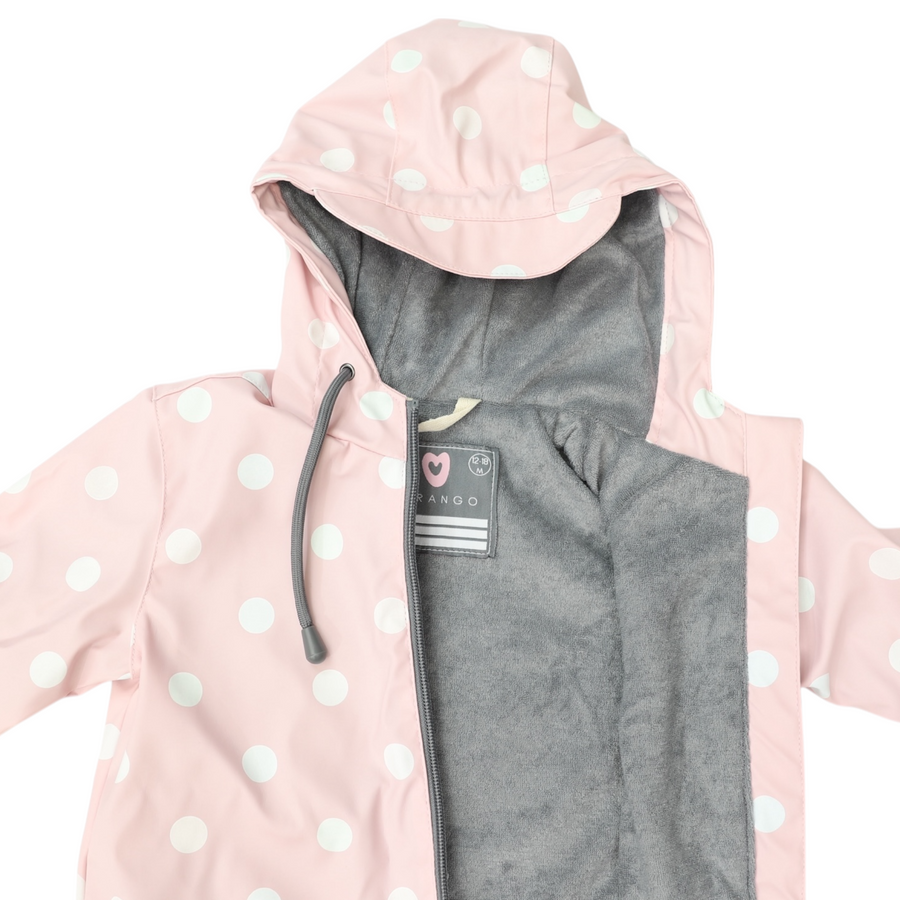 Colour Change Polkadot Rain Suit Pink