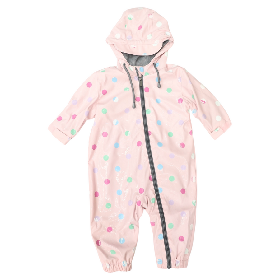 Colour Change Polkadot Rain Suit Pink