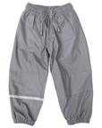 Waterproof Rain Pant with Drawstring & Elastic Foot Strap Charcoal