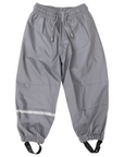 Waterproof Rain Pant with Drawstring & Elastic Foot Strap Charcoal