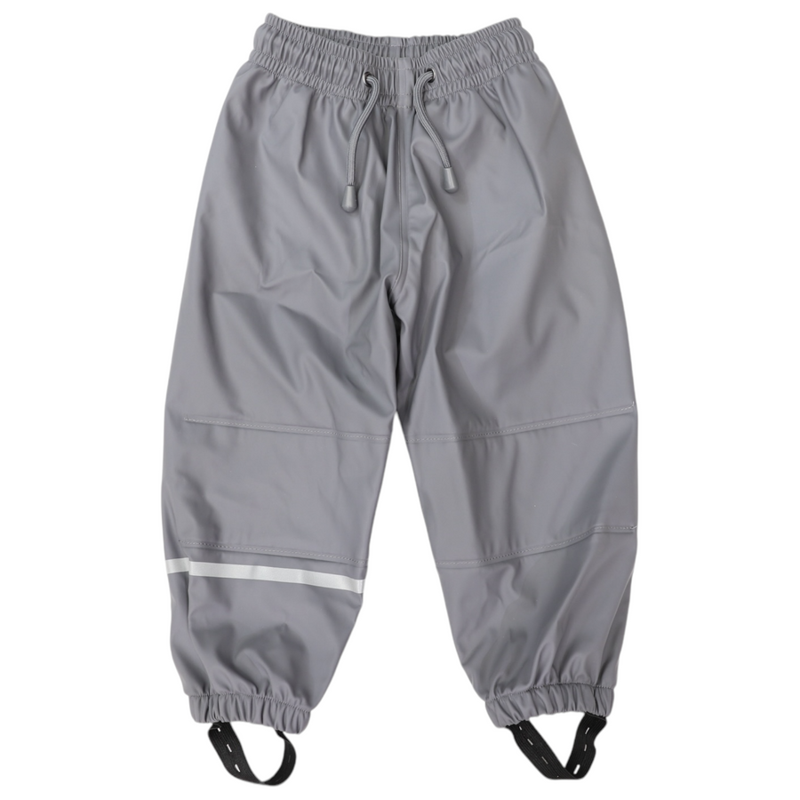 Waterproof Rain Pant with Drawstring & Elastic Foot Strap Charcoal