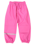 Waterproof Rain Pant with Drawstring & Elastic Foot Strap Hot Pink