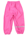 Waterproof Rain Pant with Drawstring & Elastic Foot Strap Hot Pink