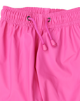 Waterproof Rain Pant with Drawstring & Elastic Foot Strap Hot Pink