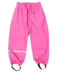 Waterproof Rain Pant with Drawstring & Elastic Foot Strap Hot Pink