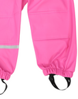 Waterproof Rain Pant with Drawstring & Elastic Foot Strap Hot Pink