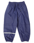 Waterproof Rain Pant with Drawstring & Elastic Foot Strap Navy