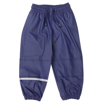 Waterproof Rain Pant with Drawstring & Elastic Foot Strap Navy