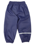 Waterproof Rain Pant with Drawstring & Elastic Foot Strap Navy