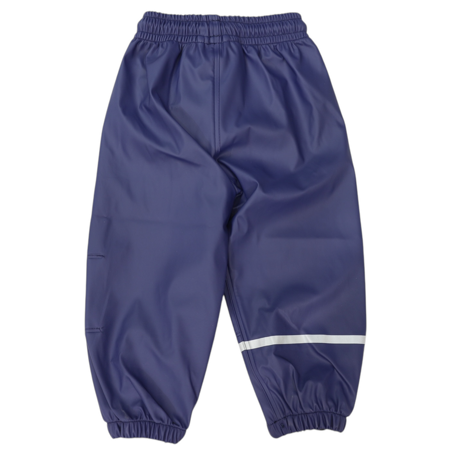 Waterproof Rain Pant with Drawstring & Elastic Foot Strap Navy