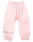 Waterproof Rain Pant with Drawstring & Elastic Foot Strap Pink