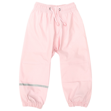 Waterproof Rain Pant with Drawstring & Elastic Foot Strap Pink