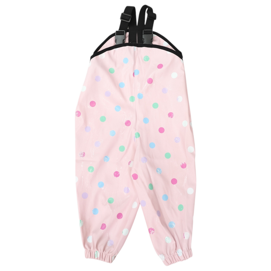 Polka Colour Change Waterproof Overall Pink