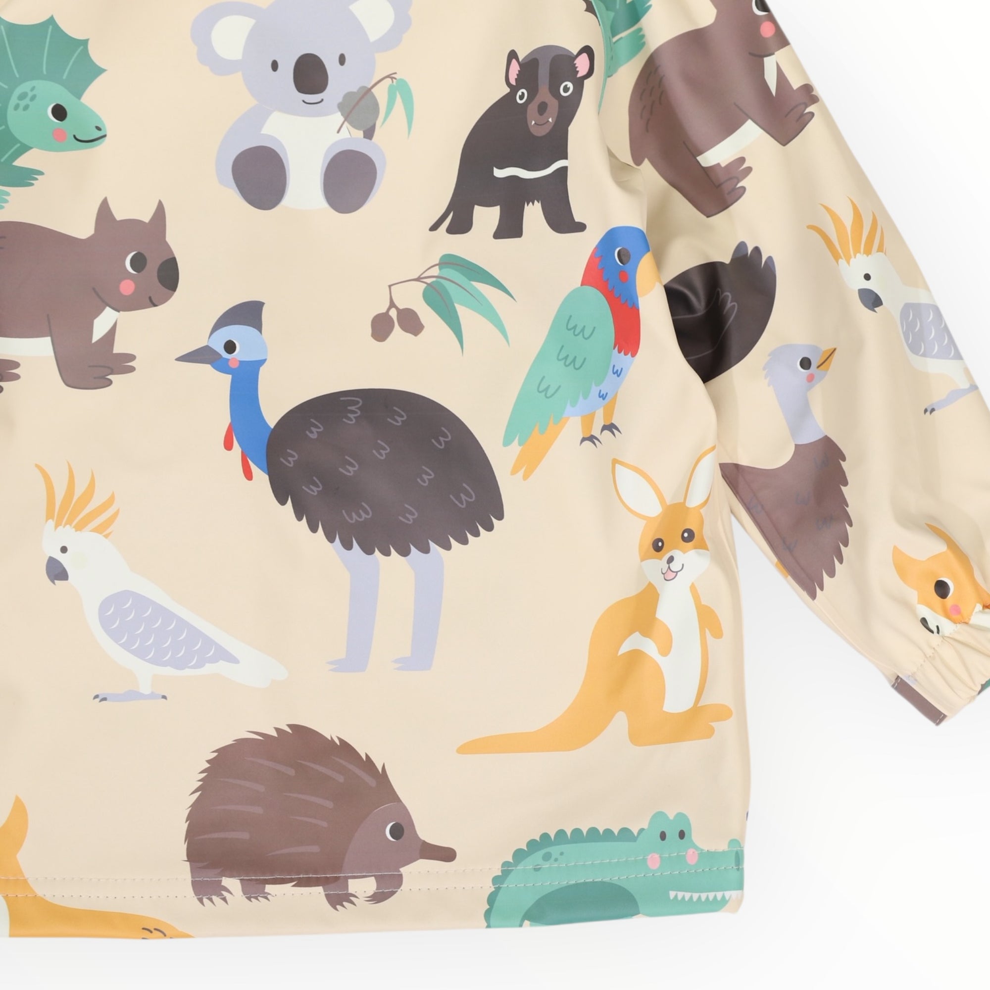 Australian Animal Printed Raincoat Beige