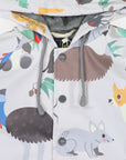Australian Animal Printed Raincoat Grey
