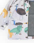 Australian Animal Printed Raincoat Grey