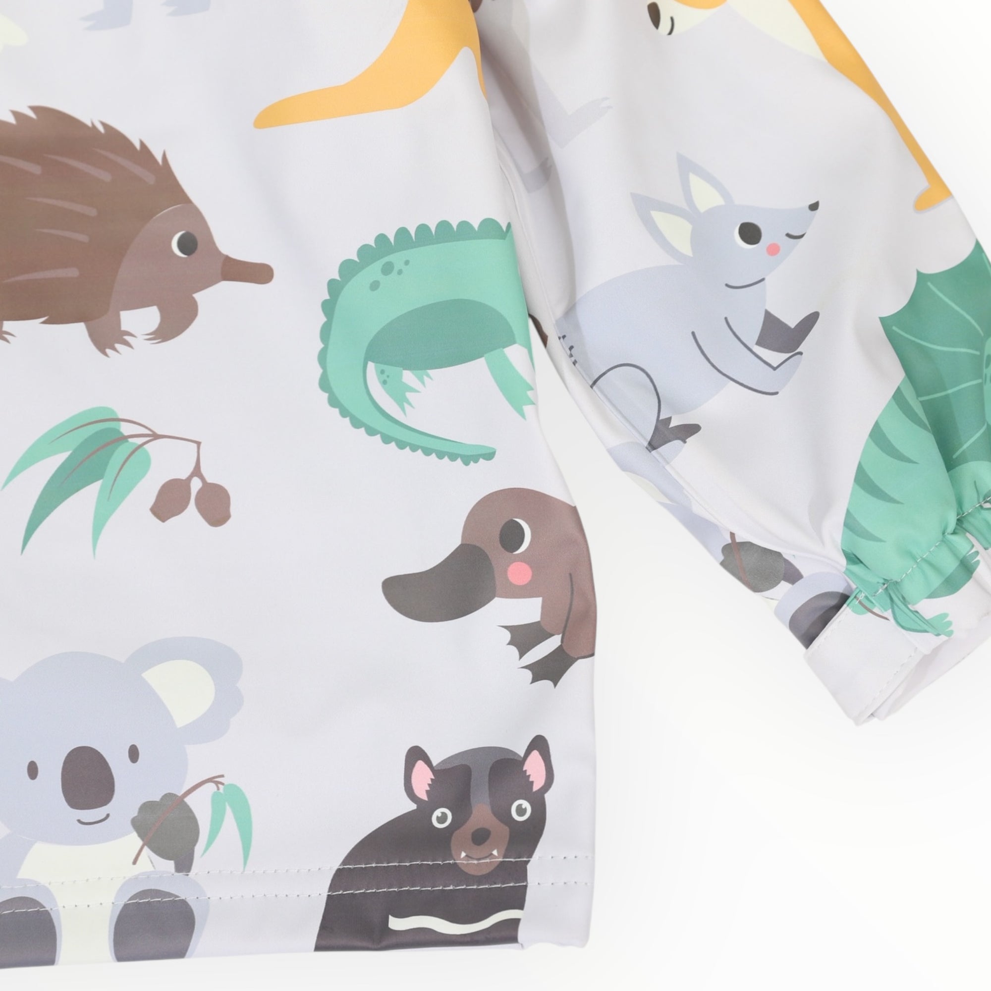 Australian Animal Printed Raincoat Grey