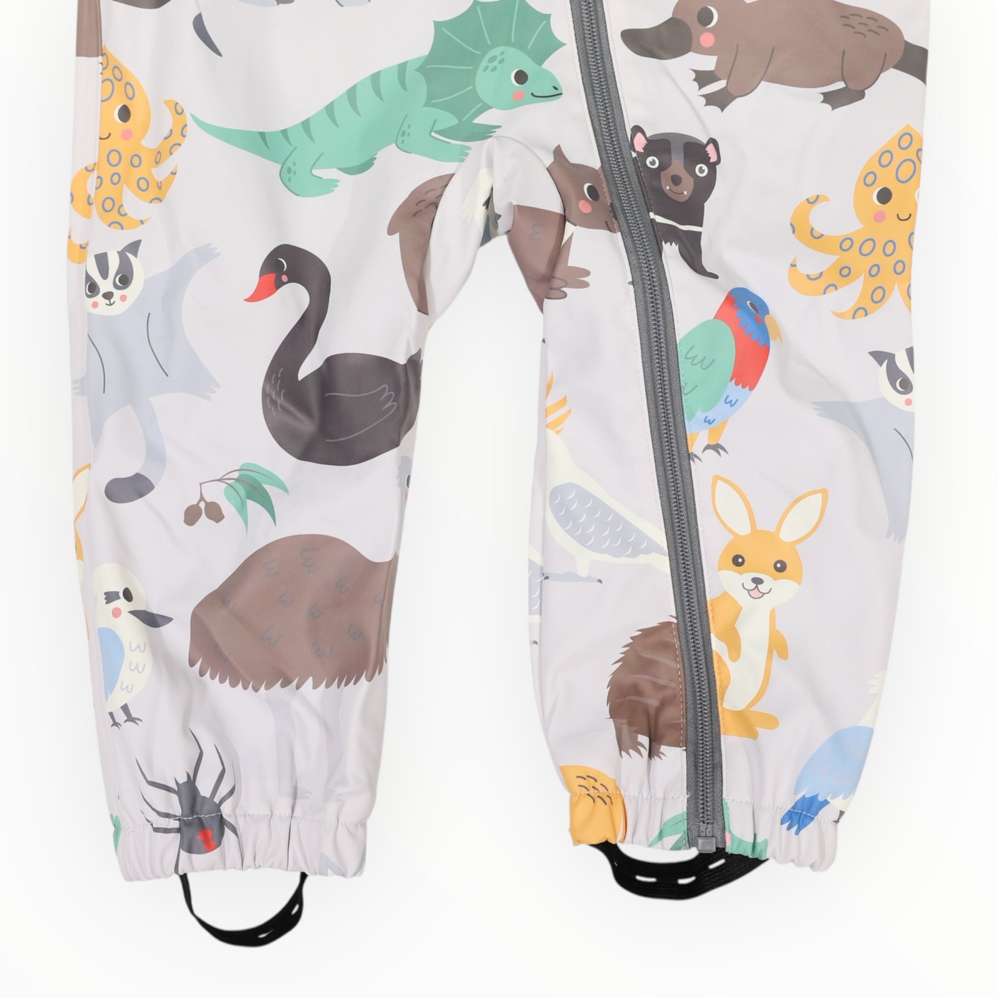 Australian Animal Printed Rainsuit Grey