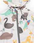 Australian Animal Printed Rainsuit Grey