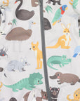 Australian Animal Printed Rainsuit Grey