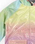 Glitter Unicorn Rainbow Raincoat Pink