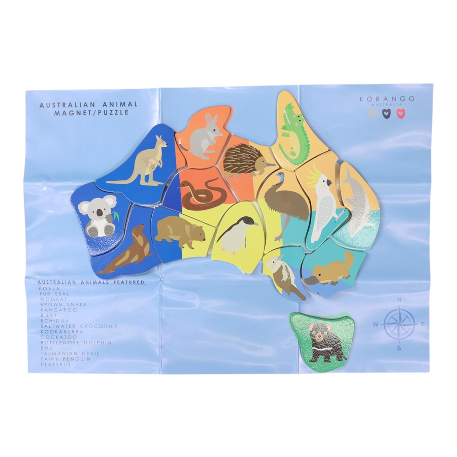 Australian Animal Magnets and Puzzle