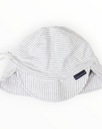 Cotton Legionnaires Sun Hat Grey Marle Stripe
