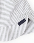 Cotton Legionnaires Sun Hat Grey Marle Stripe