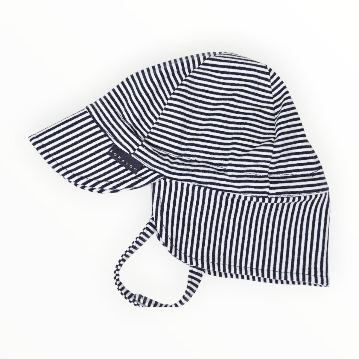 Cotton Legionnaires Sun Hat Navy Stripe