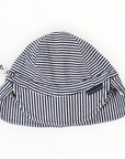 Cotton Legionnaires Sun Hat Navy Stripe