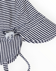 Cotton Legionnaires Sun Hat Navy Stripe