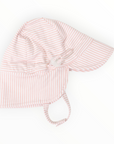 Cotton Legionnaires Sun Hat Dusty Pink Stripe