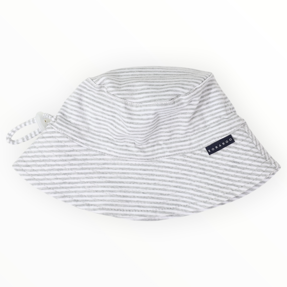 Cotton Sun Hat Grey Marle Stripe