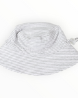 Cotton Sun Hat Grey Marle Stripe
