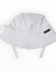 Cotton Sun Hat Grey Marle Stripe