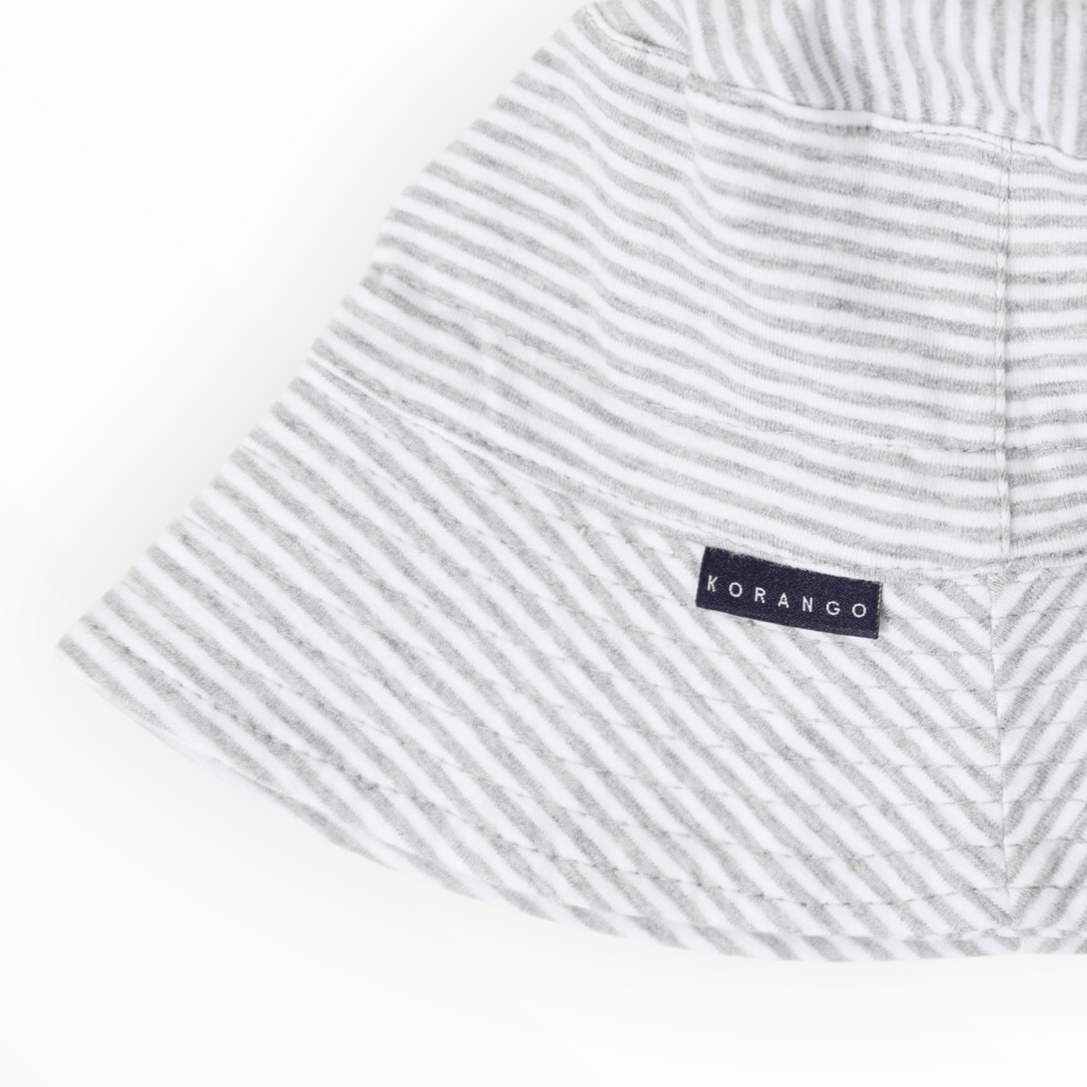 Cotton Sun Hat Grey Marle Stripe