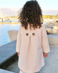 Double Breasted Satin Lined Overcoat Beige