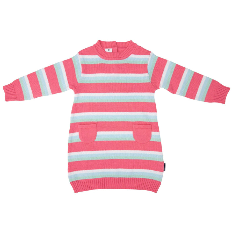 Striped Knit Dress Tea Rose Stripe