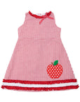 Seersucker Apple Dress Red