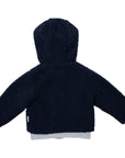 Lined Sherpa Zip Jacket Navy