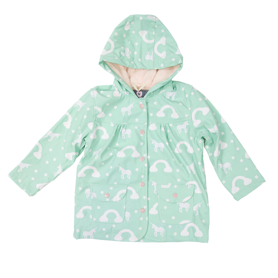 Colour Change Unicorn Raincoat Mint