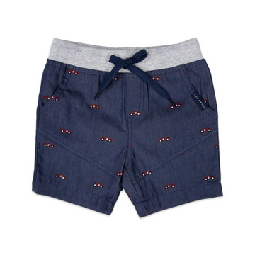 Race Car Printed Short Dark