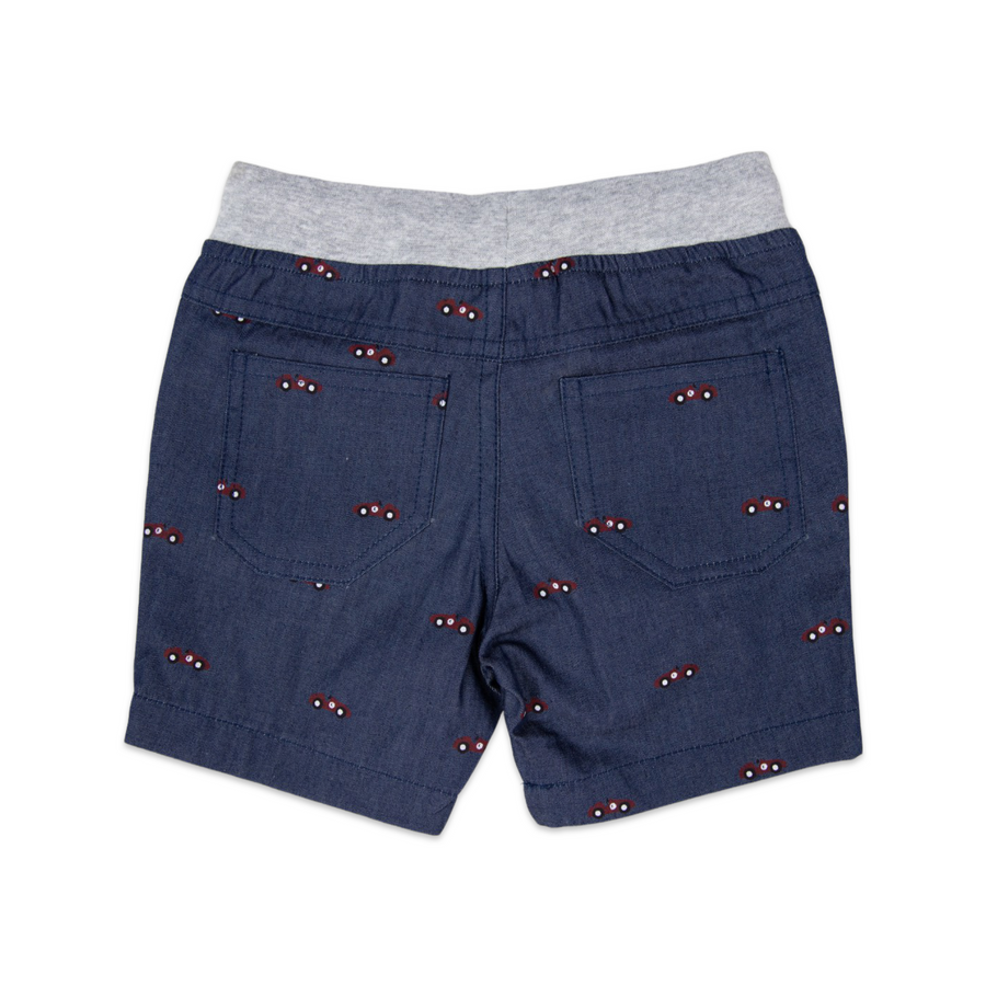 Race Car Printed Short Dark