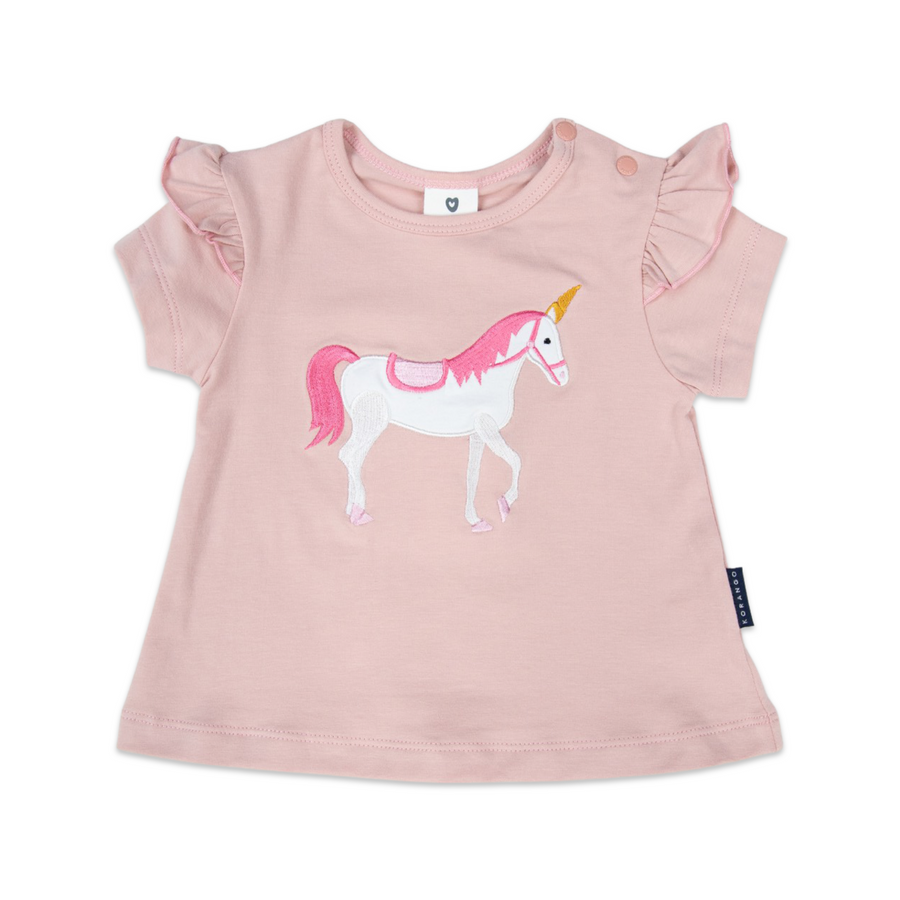 Swing Top with Unicorn Print Pink